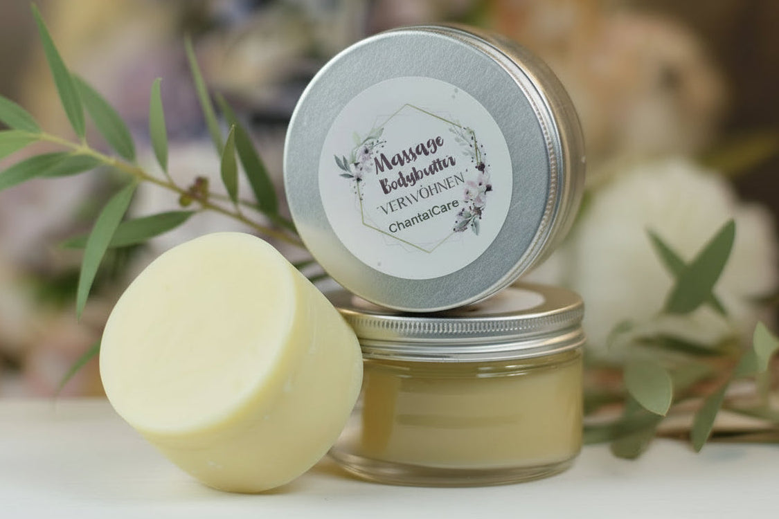 Massage Body Butter "Pampering" rosy & woody scent