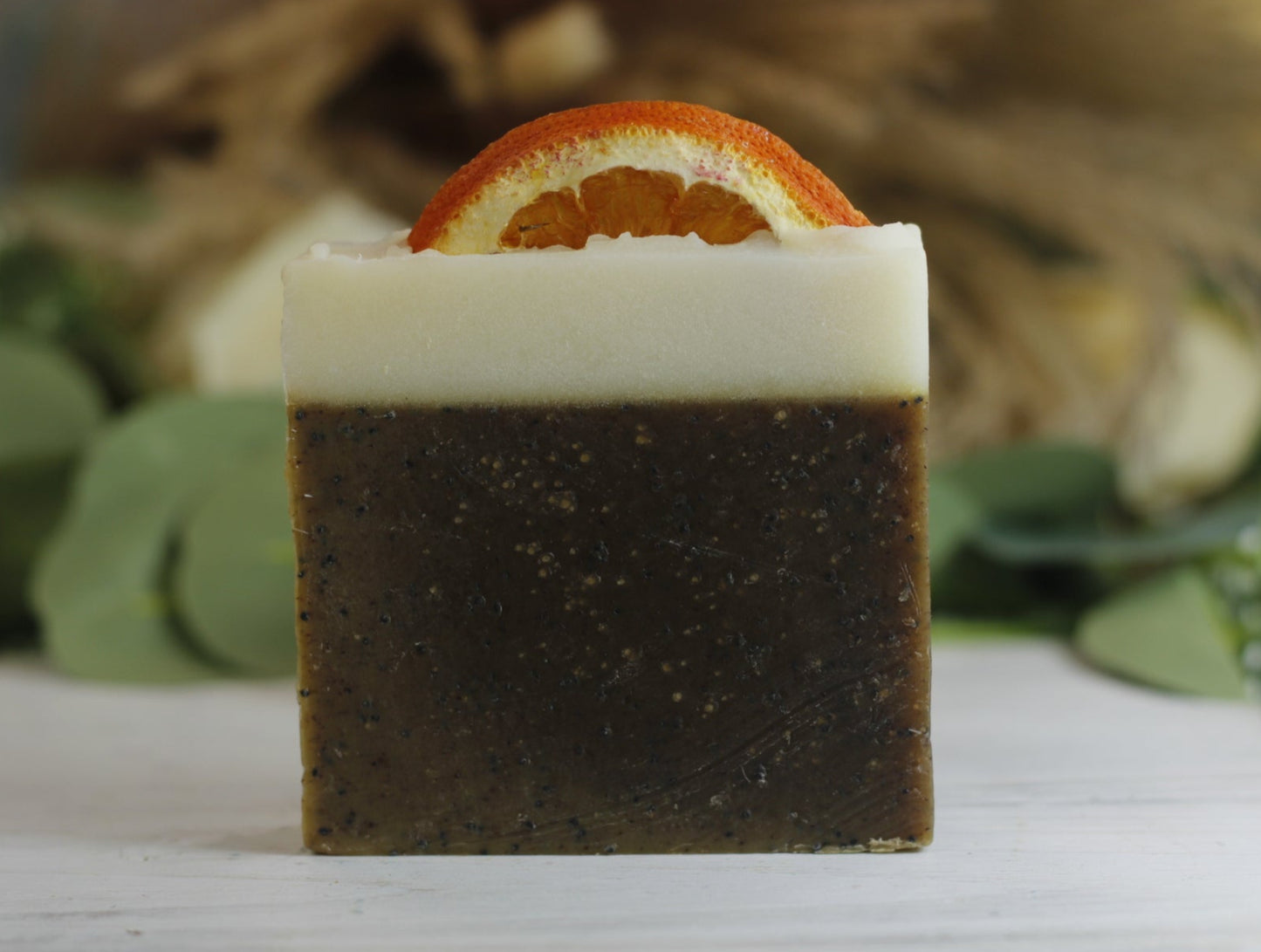 Turmeric poppy seed peeling natural soap