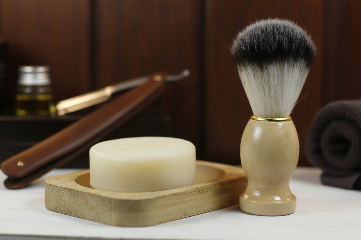 Rasierseife rund