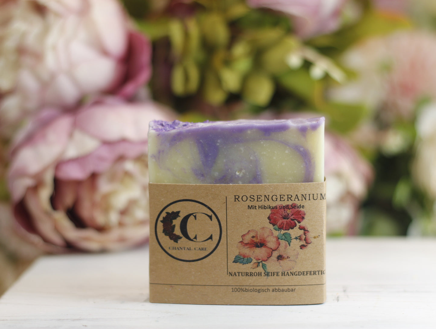 Sapone naturale al geranio rosa