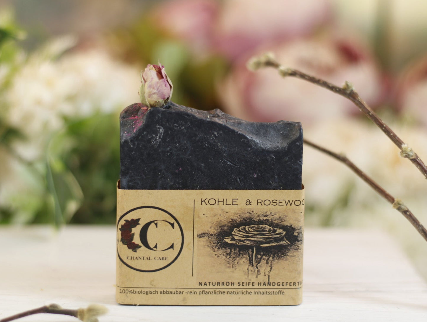 Sapone naturale al carbone di palissandro