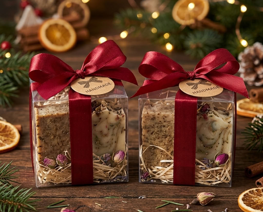 Geschenkset  das passende Geschenk mit der Rosen & Lavendel Seife