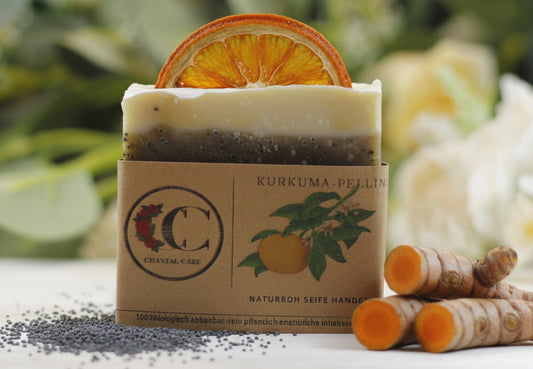 Kurkuma-Mohnsamen Peeling Naturseife für Extrapflege