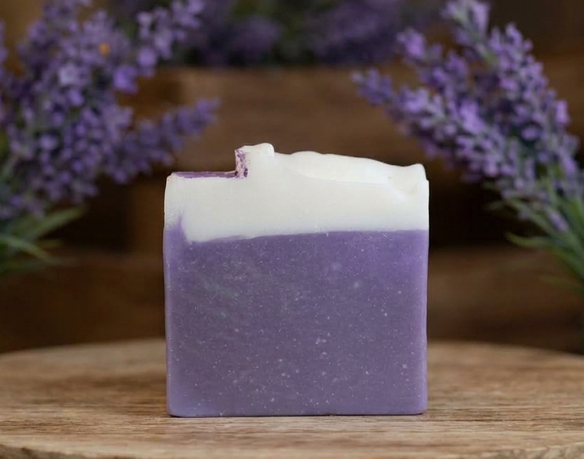 Lavender natural soap for stressed skin, very soothing