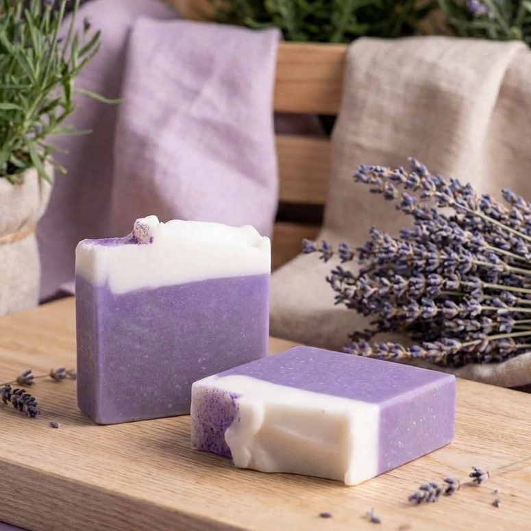 Lavender natural soap for stressed skin, very soothing
