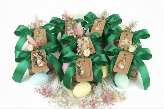 Osterset mit 4 Naturseifen &  Seifenholzschale  Agrumatische Duftnoten